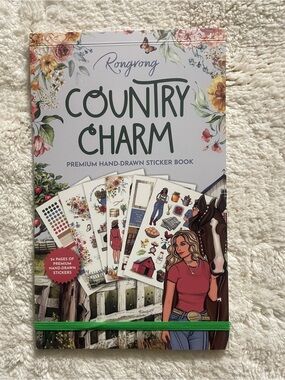 Rongrong DeVoe Country Charm Sticker Book | 24 Pages Hand-Drawn